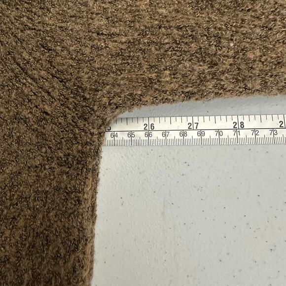 Landhaus Womens Wool Blend Sweater Size XL Brown Embellished 1/4 Zip Cozy - Picture 5 of 7